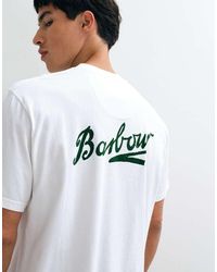 Barbour - Bowery Short Sleeve Oversized Graphic Logo T-shirt With Back Print - Lyst