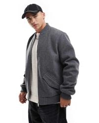 New Look - Wool Look Bomber Jacket - Lyst