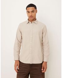 SELECTED - – kastiges, angerautes oversize-hemd aus 100% baumwolle - Lyst
