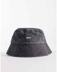 Obey - Bucket Hat Van Keperstof Met Pigment - Lyst