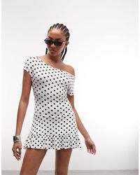 Collusion - Mini Jurk Met Blote Schouder En Verlaagde Taille - Lyst