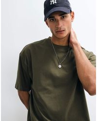 ASOS - T-Shirt Basic Oversize Kaki - Lyst