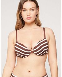 Tezenis - Desert Stripes Push-Up Bikini Top - Lyst