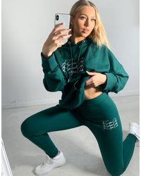 The Couture Club Triple Logo High Waisted Co-ord leggings - Green