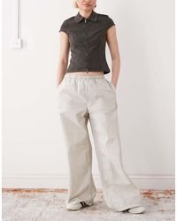 Weekday - Ripstop Oversized Drawstring Trousers - Lyst