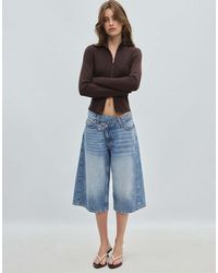 Stradivarius - Fitted Zip-Up Sweatshirt - Lyst