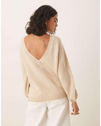 ASOS - Knitted Open Back Jumper - Lyst