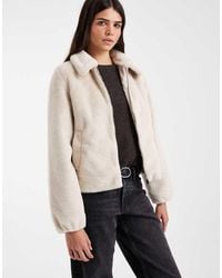 Vero Moda - Short Soft Faux-fur Coat - Lyst