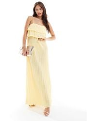 Pieces - Plisse Cami Dress With Tiered Ruffle Top Detail - Lyst