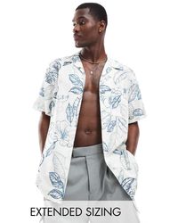 ASOS - Relaxed Revere Shirt With Vintage Tropical Floral Print - Lyst