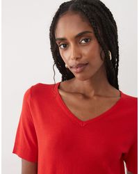 Mango - V Neck T-Shirt - Lyst