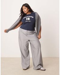 ASOS - Asos Design Curve Tailored Relaxed Straight Leg Pants - Lyst