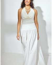 NA-KD - Gathered Maxi Cotton Skirt - Lyst