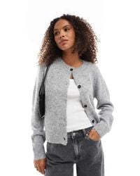 Vero Moda - Round Neck Knitted Cardigan - Lyst