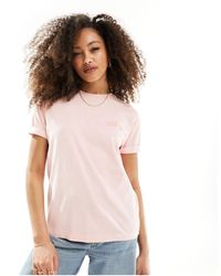 Barbour - Camiseta rosa lavado con logo pequeño universitario - Lyst