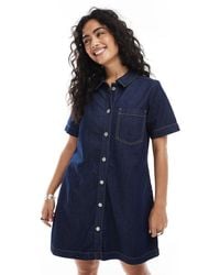 JJXX - Boxy Denim Mini Dress - Lyst