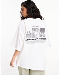 ASOS - Asos design – weekend collective – oversize-t-shirt mit "summer of life"-grafik - Lyst