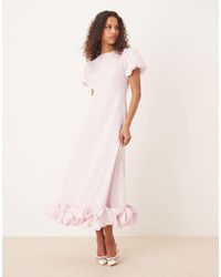 Sister Jane - Puff Sleeve Bubble Hem Maxi Dress - Lyst