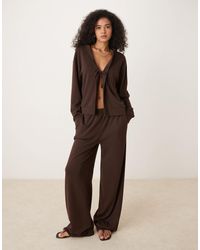ASOS - Wide Leg Knit Trouser Co-ord - Lyst