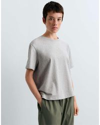 Oysho - Boxy Short-Sleeved Cotton Blend T-Shirt - Lyst