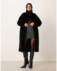 Gina Tricot - Faux Fur Bonded Midi Coat - Lyst