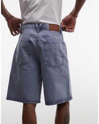 Vans - Check-5 baggy Printed Denim Shorts - Lyst