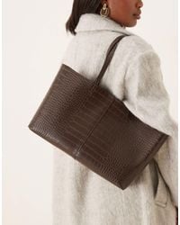 Mango - Faux Leather Rectangle Shoulder Bag - Lyst