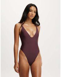 Cotton On - Tie Back Strappy One Piece Brazilian - Lyst