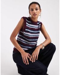 ASOS - – kastiges strick-tanktop mit em streifenmuster - Lyst