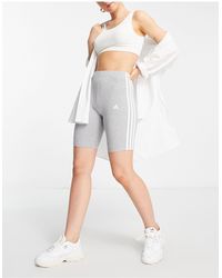 adidas Originals - Adidas Sportswear Essential 3 Stripe legging Shorts - Lyst