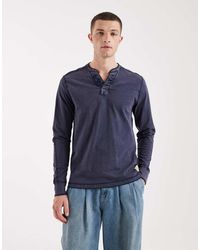 Hollister - Long Sleeve Henley Top - Lyst