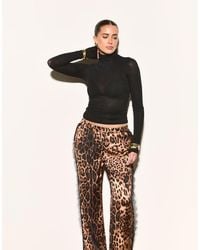 Noughts & Kisses - Sheer High Neck Top - Lyst