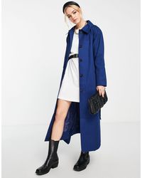 TOPSHOP - Cotton Trench Coat With Buttons - Lyst