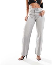 River Island - Jeans Met Hoge Taille En Rechte Pijpen - Lyst