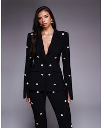 ASOS - Co-Ord Sculpted Embellished Blazer - Lyst