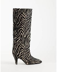 ASOS - Contessa Cone Heel Slouch Knee Boots - Lyst