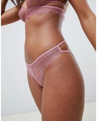 ASOS Lana Eyelash Lace Cut Out Pant - Pink