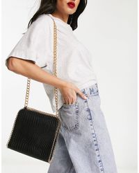 Bolongaro Trevor - Mock Croc Leather Shoulder Bag With Chain Strap - Lyst