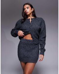 Wanderdoll - Misty Wool Blend Sparkly Knit Mini Skirt - Lyst