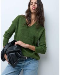 ONLY - Pullover aus strick mit v-ausschnitt und langen ärmeln - Lyst