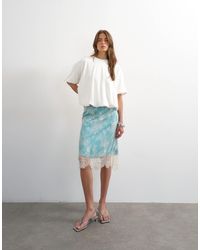 TOPSHOP - Bubble Hem Tee - Lyst