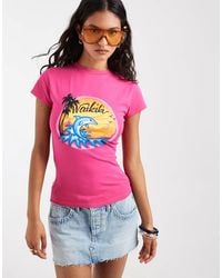ASOS - Baby Tee With Airbrush Holiday Graphic - Lyst