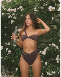 4th & Reckless - X luana barron –asymmetrisch geschnittenes bikinioberteil - Lyst