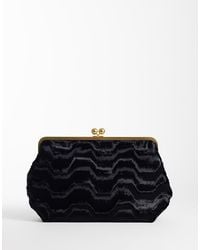 ASOS - Faux Fur Astrakhan Large Frame Clutch Bag - Lyst