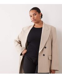 ASOS - Curve Tailored Strong Shoulder Double Breasted Blazer - Lyst