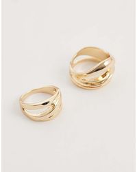 ASOS - Pack Of Abstract Rings - Lyst