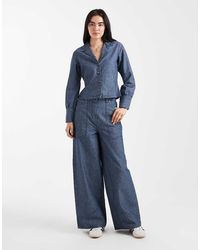 Native Youth - Jacquard Stripe Wide Leg Jeans - Lyst