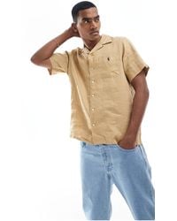 Polo Ralph Lauren - Icon Logo Short Sleeve Linen Shirt Classic Oversized Fit - Lyst