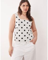ASOS - Asos Design Curve Compact Square Neck Cami - Lyst