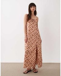 Miss Selfridge - Tie Front Maxi Dress - Lyst